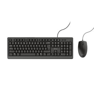 Teclado y ratón Trust TKM-250 USB negro Silencioso
