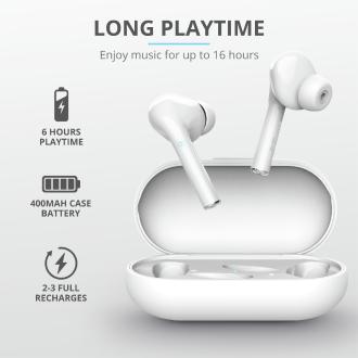 Auriculares Bluetooth Trust Nika Táctil blanco