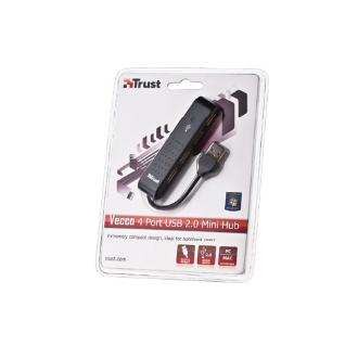 Hub mini Trust Vecco 4 puertos USB 2.0