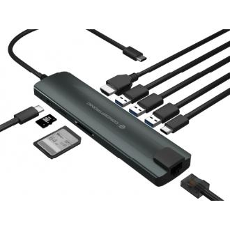 Adaptador USB Tipo C Conceptronic DONN06 9 en 1 PD 60W
