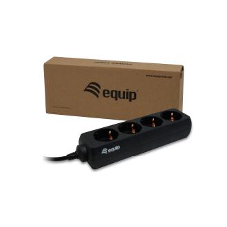 Regleta Equip 4 Schukos a toma IEC C14 1.1m negro