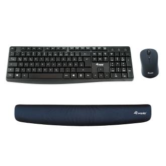 REPOSAMUÑECAS DE GEL PARA TECLADO EQUIP LIFE NEGRO