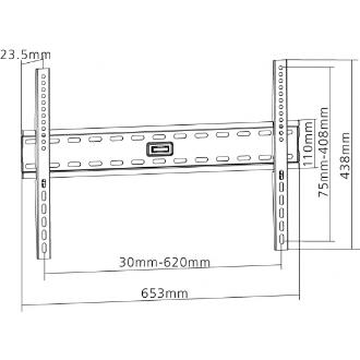 Soporte de pared Equip 650330 37" a 70" fijo negro