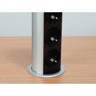 Regleta de mesa Equip Pop-Up 3 tomas + 2xUSB-A