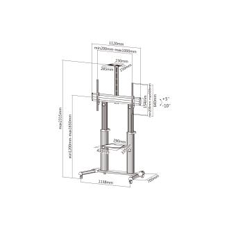 Soporte de suelo con ruedas Equip 650605 60" a 100" regulable