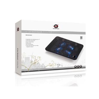 Base refrigeradora Conceptronic 15.6" con 4 ventiladores