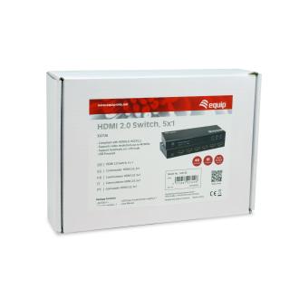 Adaptador / selector HDMI EQUIP 5X1 alimentado por USB