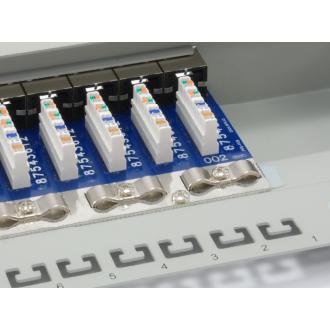Patch panel 16 puertos CAT6 apantallado gris