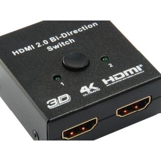 Adaptador/selector HDMI Equip 2 entradas 1 salida (reversible)