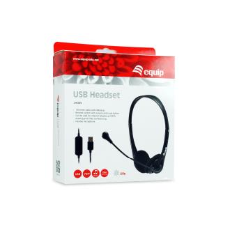 Auriculares con micrófono Equip Life USB negro