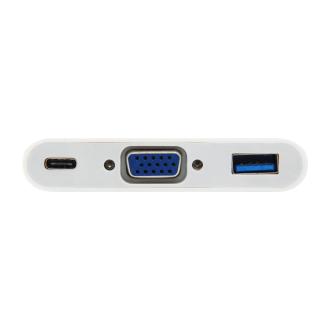 Adaptador Equip USB tipo C a 1xVGA hembra, 1xUSB-A 3.0, 1xUSB-C PD 60W