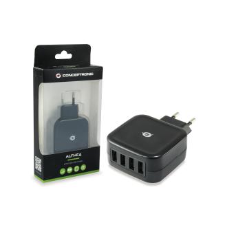 Cargador Conceptronic Althea 5V 4xUSB 25W