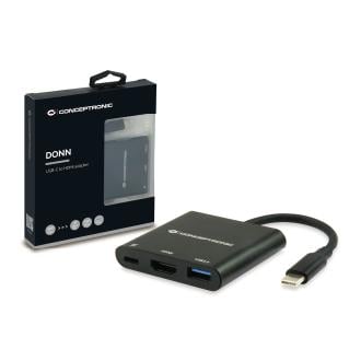 Adaptador Conceptronic USB tipo C a HDMI y 1x USB 3.0 + carga 60W