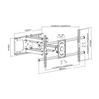 Soporte de pared Equip 650324 37" a 90" con doble brazo extensible