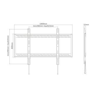 SOPORTE TV EQUIP 650323 60" A 100" FIJO CURVO