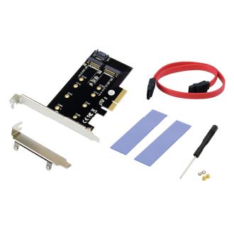 Controladora Conceptronic 1 M.2 SATA + 1 M.2 NVMe