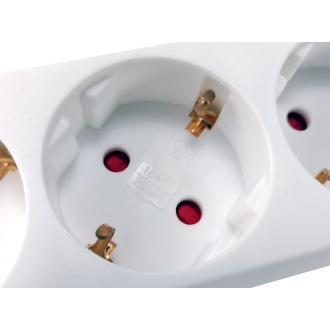 Regleta Equip con 3 tomas con interructor 1.5m blanca