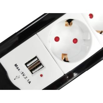 Regleta Equip con 4 tomas + 2xUSB 1.5m