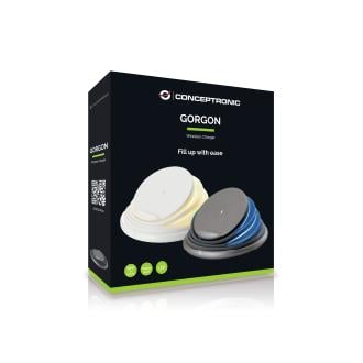 Cargador inalámbrico Conceptronic Qi 10W con soporte