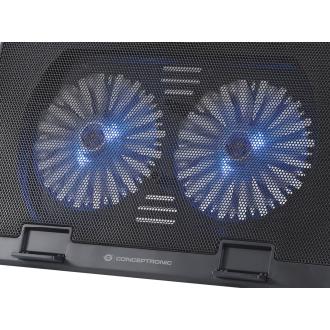 Base refrigeradora Conceptronic 17" con 2 ventiladores
