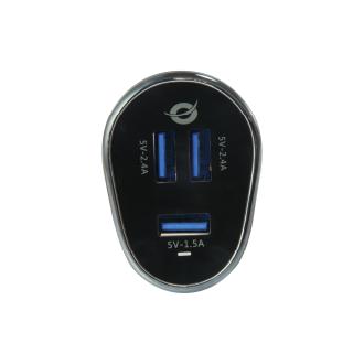 Cargador coche Conceptronic CARDEN06B 3xUSB