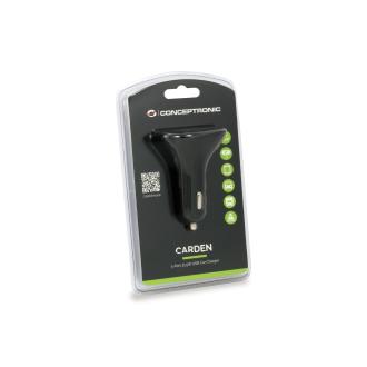 Cargador coche Conceptronic CARDEN06B 3xUSB