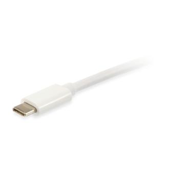 Cable Equip USB tipo C 3.1 macho/macho transferencia 10G 3A 1m blanco