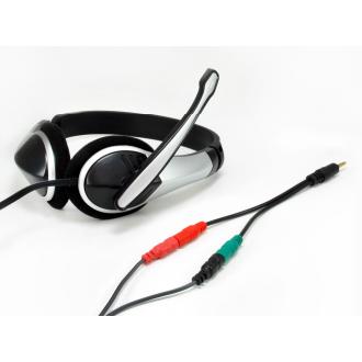 Adaptador de audio Equip 1x jack 3.5mm macho a 2x jack 3.5mm hembra