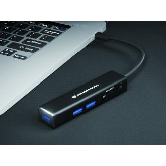 Hub USB tipo C Conceptronic 3p. USB 3.0 lector de tarjetas