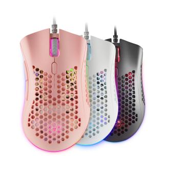 Ratón Mars Gaming MMEX 32000 DPI RGB rosa
