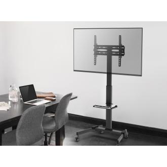 Soporte de suelo con ruedas Equip 650607 32" a 55" regulable negro