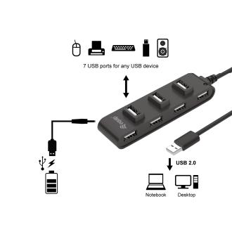 Hub USB 2.0 Equip Life 7 puertos