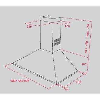 CAMPANA TEKA DBP90PRO INOX 60529 90CM