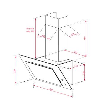 CAMPANA TEKA DVT78660 BLANCO 112930042 70CM
