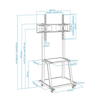 SOPORTE DE SUELO TOOQ FS20100M-B 37" A 100"