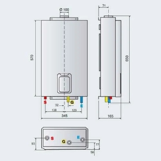 CALENTADOR ARISTON NEXT EVO X11 NGPIB EU ESTANCO, GAS BUTANO, NATURAL, PROPANO