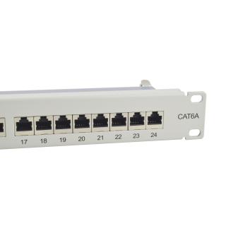 Patch panel 24 puertos Cat6A apantallado