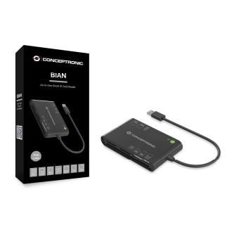 LECTOR DE TARJETAS Y DNI CONCEPTRONIC BIAN01B USB