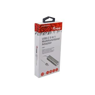 Adaptador Equip USB tipo C a 1xHDMI 3xUSB-A 3.0 + lector de tarjetas