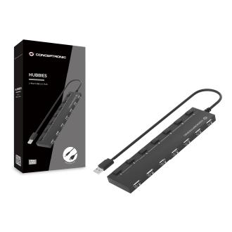 Hub USB 2.0 Conceptronic 7 puertos con interruptores