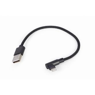 Cable Gembird USB-A macho a Lightning macho 0.2m negro