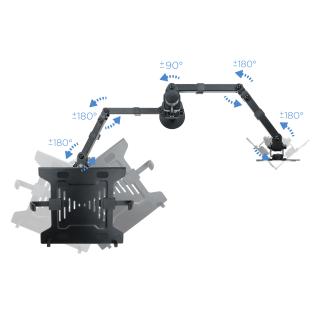 Soporte de mesa TooQ DB1200TN-B de 13" a 32" + portátil brazo