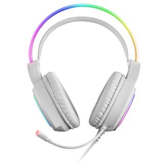 Auriculares Mars Gaming MHRGB 3.5mm RGB blanco