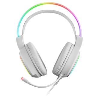 Auriculares Mars Gaming MHRGB 3.5mm RGB blanco
