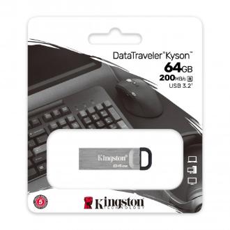 Memoria USB 3.2 Kingston Kyson 64GB plata