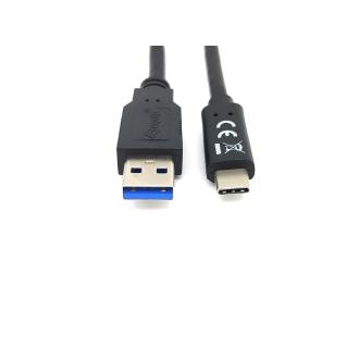 Cable Equip USB-A 3.2 macho a USB tipo C macho transferencia 5G 3A 2M negro