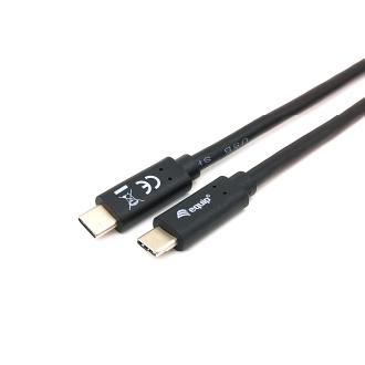 Cable Equip USB tipo C 3.2 macho/macho transferencia 5G 3A 60w 1m negro