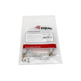 Cable Equip USB Tipo C 3.2 macho/macho transferencia 10G 5A 0.5m blanco