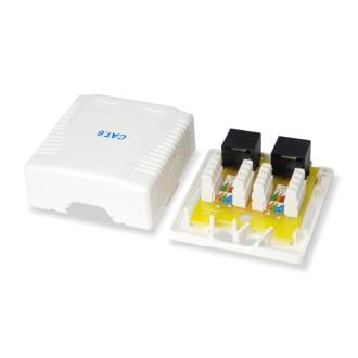 Roseta de superficie Equip Cat6 2 hembra RJ45