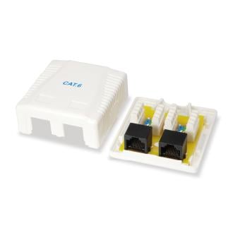 Roseta de superficie Equip Cat6 2 hembra RJ45